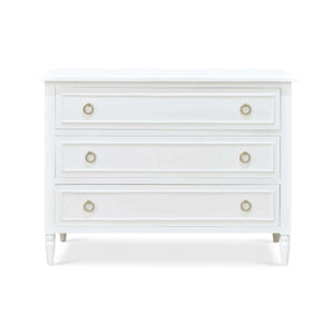 Bramble Cholet 3 Drawer Dresser in Architectural White-Bramble-Blue Hand Home