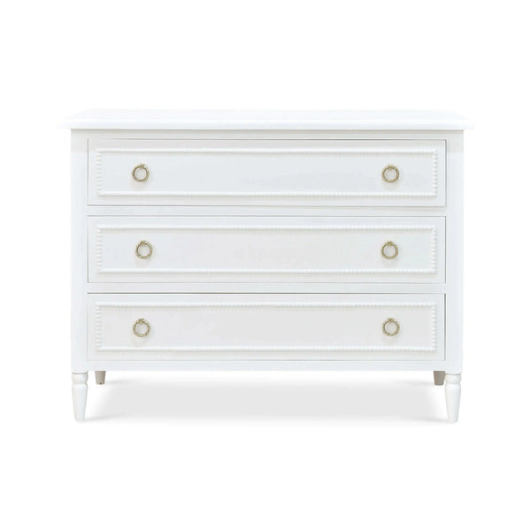 Bramble Cholet 3 Drawer Dresser in Architectural White-Bramble-Blue Hand Home