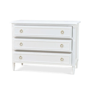 Bramble Cholet 3 Drawer Dresser in Architectural White-Bramble-Blue Hand Home