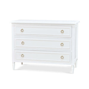 Bramble Cholet 3 Drawer Dresser in Architectural White-Bramble-Blue Hand Home