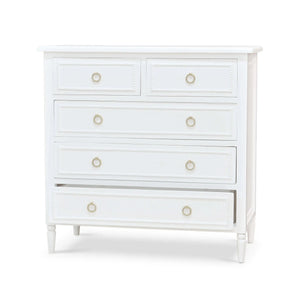 Bramble Cholet 5 Drawer Dresser in Architectural White-Bramble-Blue Hand Home