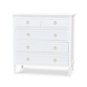 Bramble Cholet 5 Drawer Dresser in Architectural White-Bramble-Blue Hand Home