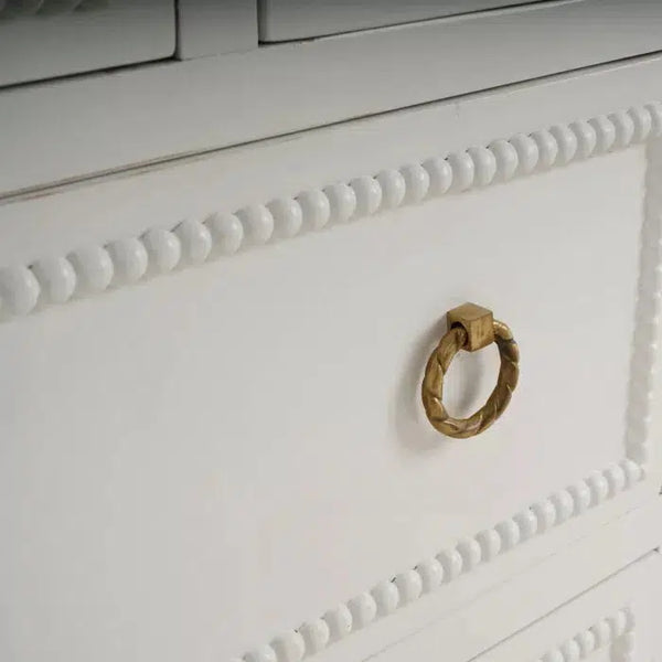 Bramble Cholet 7 Drawer Dresser in Architectural White-Bramble-Blue Hand Home