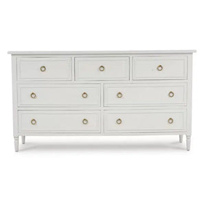 Bramble Cholet 7 Drawer Dresser in Architectural White-Bramble-Blue Hand Home