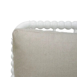 Bramble Cholet Arm Chair In Architectural White W/ Camelot Performance Fabric-Bramble-Blue Hand Home
