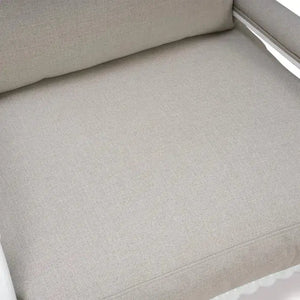 Bramble Cholet Arm Chair In Architectural White W/ Camelot Performance Fabric-Bramble-Blue Hand Home