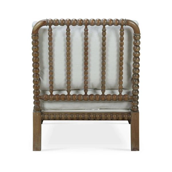 Bramble Cholet Arm Chair In Straw Wash W/ Arctic White Performance Fabric-Bramble-Blue Hand Home