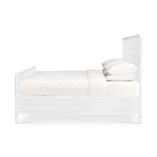 Bramble Cholet Bed King in Architectural White-Bramble-Blue Hand Home