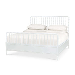 Bramble Cholet Bed King in Architectural White-Bramble-Blue Hand Home