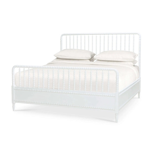 Bramble Cholet Bed King in Architectural White-Bramble-Blue Hand Home