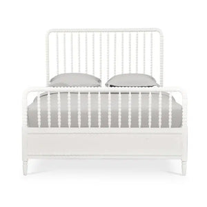 Bramble Cholet Bed Queen in Architectural White-Bramble-Blue Hand Home