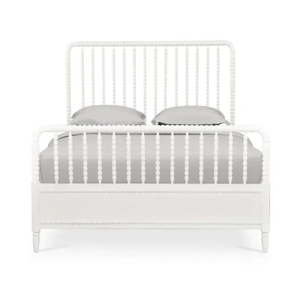 Bramble Cholet Bed Queen in Architectural White-Bramble-Blue Hand Home
