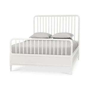 Bramble Cholet Bed Queen in Architectural White-Bramble-Blue Hand Home