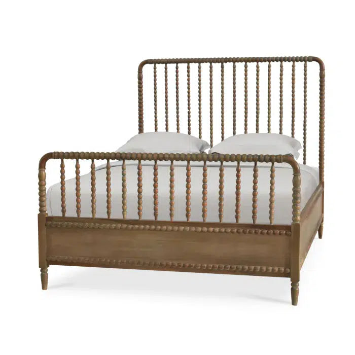 Bramble Cholet Bed Queen In Straw Wash-Bramble-Blue Hand Home