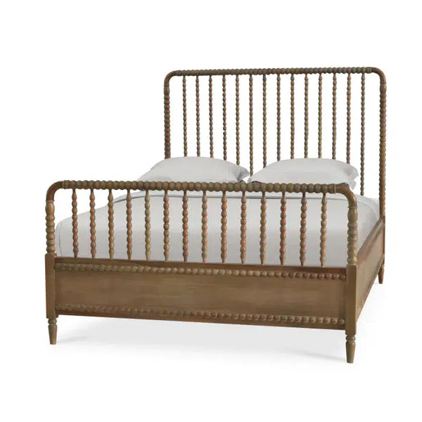 Bramble Cholet Bed Queen In Straw Wash-Bramble-Blue Hand Home