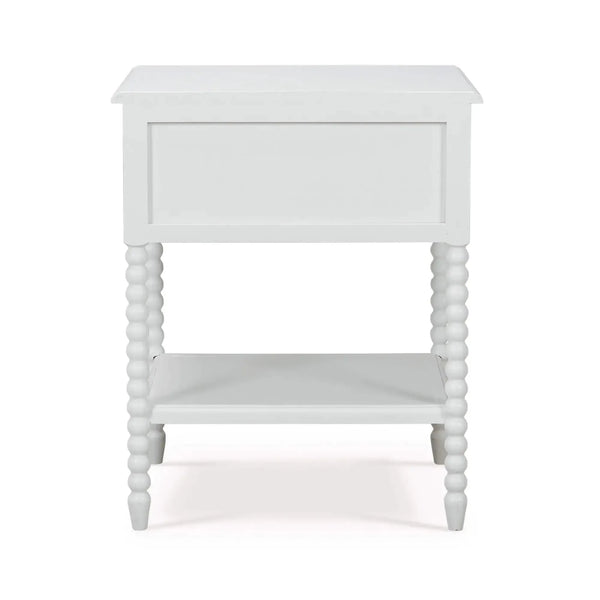 Bramble Cholet Bedside Table in Architectural White-Bramble-Blue Hand Home