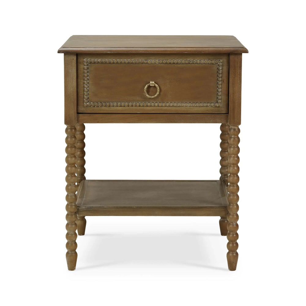 Bramble Cholet Bedside Table In Straw Wash-Bramble-Blue Hand Home