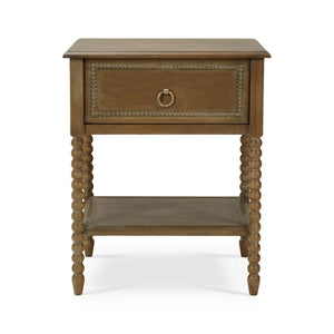 Bramble Cholet Bedside Table In Straw Wash-Bramble-Blue Hand Home