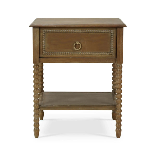 Bramble Cholet Bedside Table In Straw Wash-Bramble-Blue Hand Home
