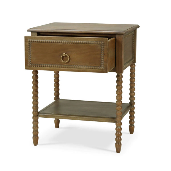 Bramble Cholet Bedside Table In Straw Wash-Bramble-Blue Hand Home