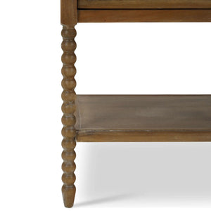 Bramble Cholet Bedside Table In Straw Wash-Bramble-Blue Hand Home