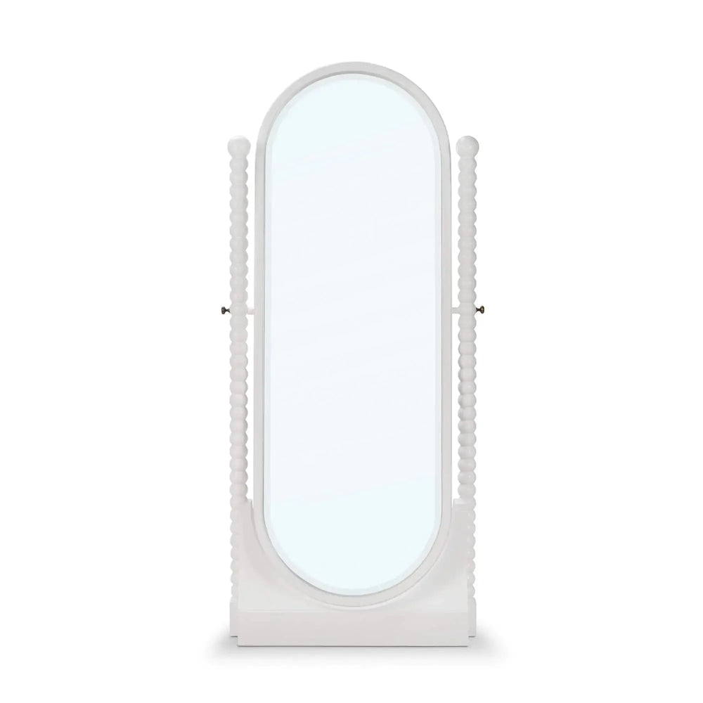 Bramble Cholet Cordelia Standing Mirror in Architectural White-Bramble-Blue Hand Home