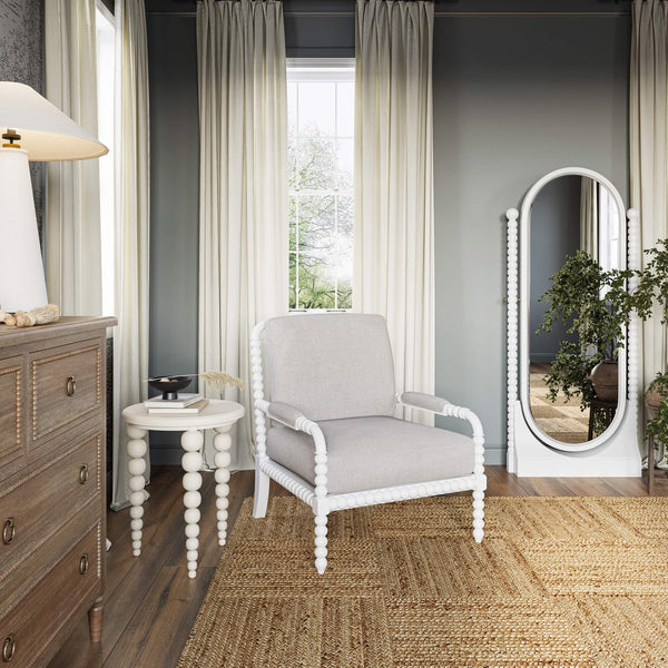 Bramble Cholet Cordelia Standing Mirror in Architectural White-Bramble-Blue Hand Home