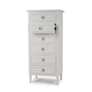 Bramble Cholet Lingerie Chest in Architectural White-Bramble-Blue Hand Home