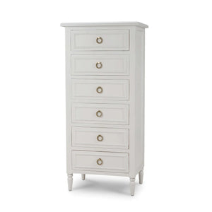 Bramble Cholet Lingerie Chest in Architectural White-Bramble-Blue Hand Home