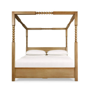 Bramble Cholet Poster King Bed In Fruitwood-Bramble-Blue Hand Home