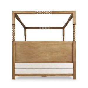 Bramble Cholet Poster King Bed In Fruitwood-Bramble-Blue Hand Home