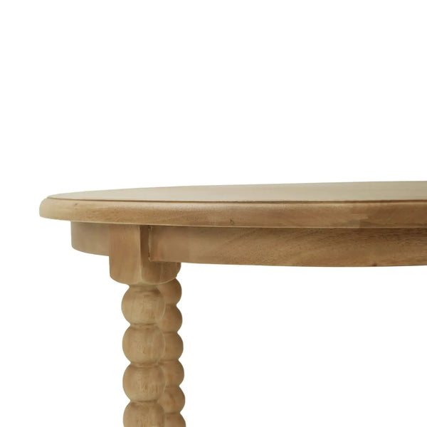 Bramble Cholet Round Side Table In Fruitwood-Bramble-Blue Hand Home