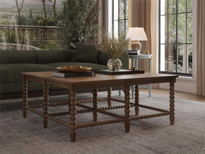 Bramble Cholet Square Coffee Table in Straw Wash-Bramble-Blue Hand Home
