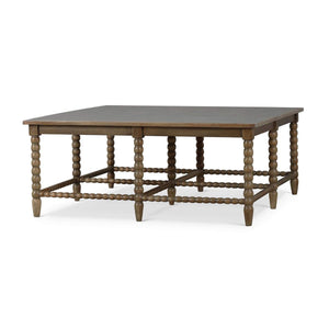 Bramble Cholet Square Coffee Table in Straw Wash-Bramble-Blue Hand Home