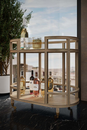 Bramble Cohan Barcart In Sandbar-Bramble-Blue Hand Home