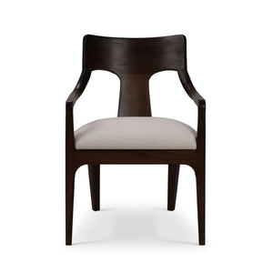 Bramble Colorado Dining Chair In Walnut W/ Smoke Performance Fabric-Bramble-Blue Hand Home