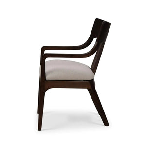 Bramble Colorado Dining Chair In Walnut W/ Smoke Performance Fabric-Bramble-Blue Hand Home