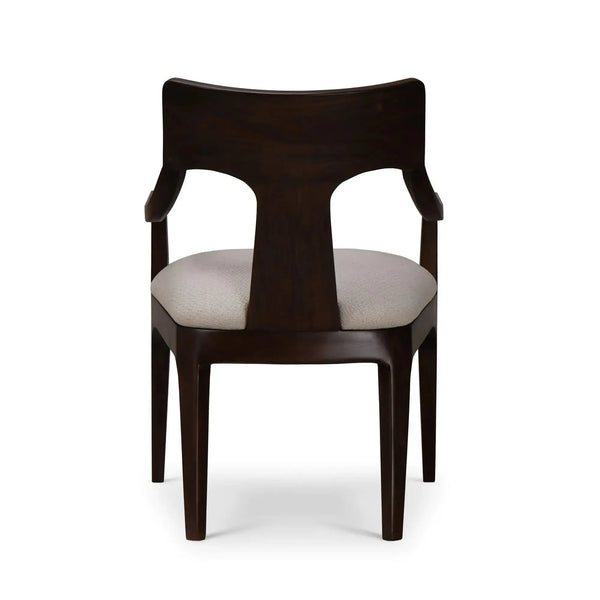 Bramble Colorado Dining Chair In Walnut W/ Smoke Performance Fabric-Bramble-Blue Hand Home
