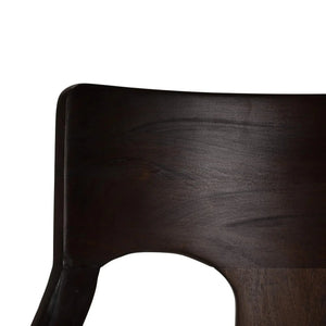 Bramble Colorado Dining Chair In Walnut W/ Smoke Performance Fabric-Bramble-Blue Hand Home