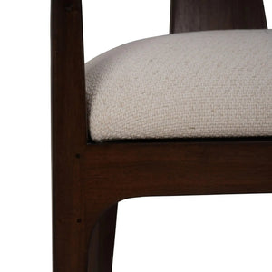 Bramble Colorado Dining Chair In Walnut W/ Smoke Performance Fabric-Bramble-Blue Hand Home