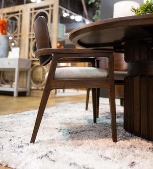Bramble Colorado Round Dining Table 60'' In Walnut-Bramble-Blue Hand Home