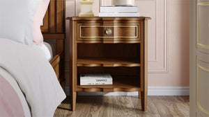 Connaught 1 Drawer Removable Shelf Bedside Table-Blue Hand Home