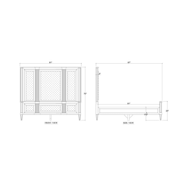 Connaught Upholstered King Bed by The Company-Blue Hand Home