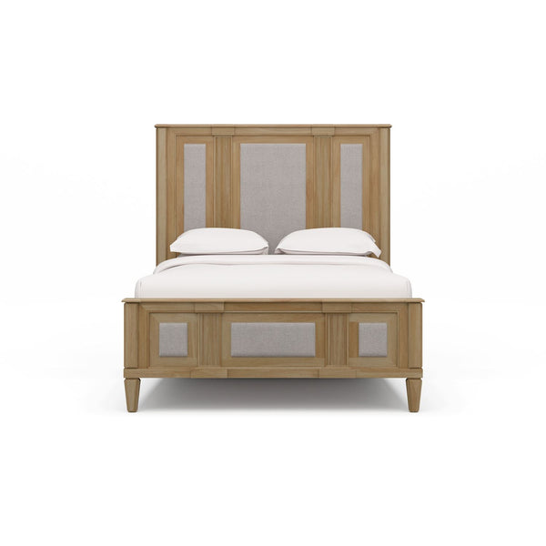 Connaught Upholstered Queen Bed Solid Hardwood Traditional Handcrafted Design-Blue Hand Home