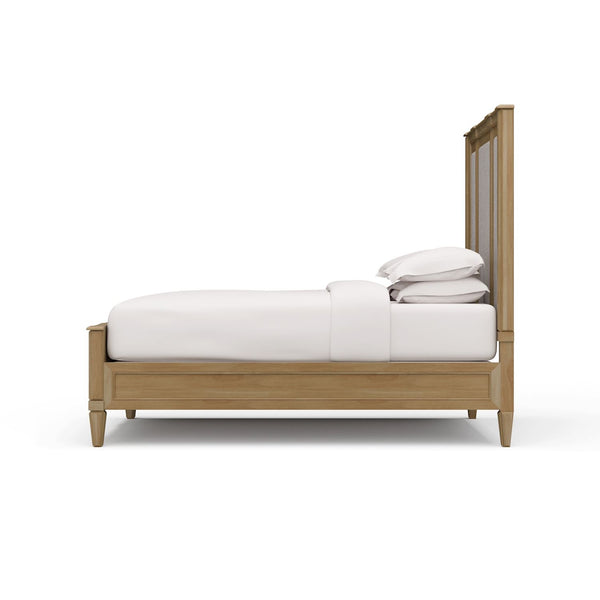 Connaught Upholstered Queen Bed Solid Hardwood Traditional Handcrafted Design-Blue Hand Home
