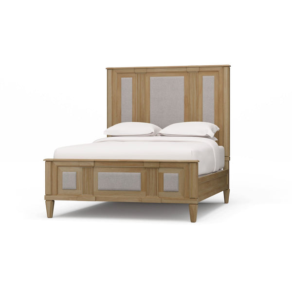 Connaught Upholstered Queen Bed Solid Hardwood Traditional Handcrafted Design-Blue Hand Home