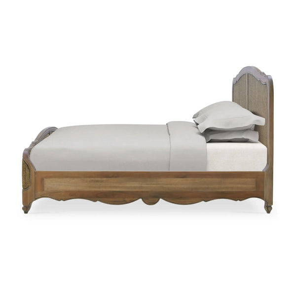 Bramble Covington Bed King In Straw Wash W/ Rattan Glaze-Bramble-Blue Hand Home