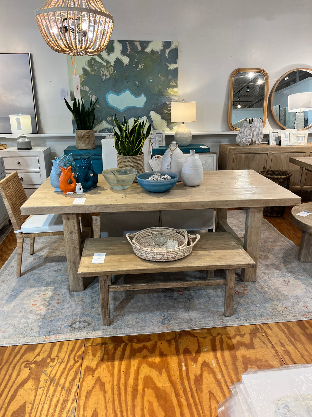 Drew Dining Table - 84-Blue Hand Home
