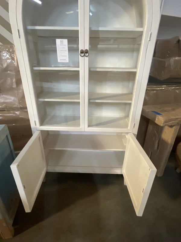 Glass Cabinet 67 Inch Ant. Oak-Blue Hand Home