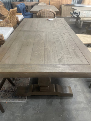 Caleb 78" Dining Table Distressed Brown-Blue Hand Home